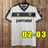 Parma Retro Soccer Cooccer Jerseys Home Fuser Baggio Crespo Ortega Cannavaro Football Shirt Buffon Thuram Futbol Camisa 01 02 03 93 95 98 99 00 2001 2002 1998 1995 1995 1997 1997