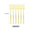 Dinnerware Sets Stainless Steel Tableware Mirror Flatware Kitchen Silverware High Quality Black Gold Cutlery Set Knife Fork Tea Spoon