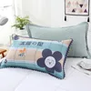 Funda de almohada Funda de almohada Par Hogar Simple Fresco Color caramelo Adulto Ropa de cama Fundas Anime