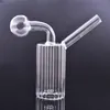 Gorący sprzedawanie szklany palnik olejowy Bong Bubbler palenie fajka wodna szisza gruba Pyrex Mini Recycler Dab Rigs bonga z palnikiem olejowym rury hurtowo