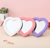 En son 19x17cm Lighted Vanity Mirror Love Makyaj Aynası Masaüstü Duvar Asma Dekorasyonu Özelleştirilmiş logo için çeşitli renk seçenekleri desteği