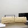 Mini sac à rabat de luxe pour femmes sacs de créateurs de bobines de mouton jaune