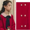 Vestidos para niñas, vestido de princesa rojo para niñas, otoño 2023, estilo Midi para niños, ropa de fiesta bonita con botones #6633