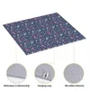 Table Mats Dish Drying Mat Drain Pad Blue Terrazzo Illustration Water Filter Kitchen Heat Resistant Protection