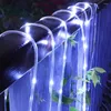 Strings 100/200/300 LED LED LELHOS DE CURBO SOLAR EXTERNAL PODERADO DO TUBO DE COBRO DE COBER LUZES DE COLA DE CABE