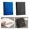 Portable For Students Blank Notebook School Solid Men Women DIY 416 Pages Artificial Leather Writing Soft Cover A4 Paper Travel