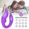 Articoli di bellezza FLXUR U vibratore wireless per vibratore giocattolo per adulti per coppie stimolatore del punto G telecomando doppi vibratori uomo o donna sexy