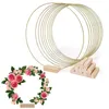 Elegancki metalowy pierścień wieńca DIY Dream Catcher Floral Hoop WALL MALE WAKING STRONT DO DECORATIONA