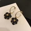 Blumen-Ohrringe, Ohrstecker, Damenmode, schlicht, Designer, 18 Karat vergoldet, Anhänger, Ohranhänger, Straßenparty-Schmuck, Glücksbringer, 925er-Silbernadel, Geschenke für die Dame