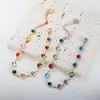 Link Bracelets JINHUI Colorful Bejeweled Bracelet Ity T S Stainless Steel Bangle For Women 12 Birthstones Rainbow Crystal Chain Jewelry