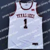 Novo Basketball College Baseball usa camisas de basquete Texas Tech Jersey NCAA College Adonis Arms Marcus Santos-Silva Mylik Wilson Sardaar