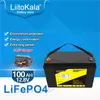 Liitokala 12.8V 90AH 100AH ​​120AH LIFEPO4 Batteripaket 12V Uppladdningsbart litiumjärnfosfat kan användas för Golf Cart Solar Cell 4S 100A BMS med LCD 14.6V -laddare