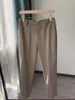 Pantaloni da donna Pantaloni da donna in twill misto lana da donna Tinta unita Fessura laterale Vita alta All-Fiammifero Casual Lungo 2023 Autunno