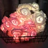 Sznurki LED Garland Artificial Rose Flower Light