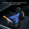 Новый светодиодный автомобиль Ashtray High Flame Saturant Auto Ashtray Fireproof Material Q9QD