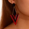 12Pair Exaggerated Personality Triangle Acrylic Dangle Earrings For Women Party Jewelry