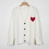 Designer Sweater Love Heart A Man Woman Lovers Cardigan Knit High Collar Womens Fashion Letter White Black Long Sleeve Clothes Pullover