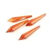 Chandelier Crystal Orange Red 30pieces 60mm Icicle Prism Drop Shape Parts Pendants For Home/Wedding Lamp Decor