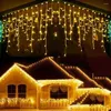 Strings 4-30M Icicle Light Christmas Fairy Hanging Window Curtain Outdoor Garland Decor Wedding Party Holiday