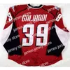 تلبس الهوكي الكلية Nik1 مخصص Ahl Cleveland Lake Erie Monsters 25 Stewart 20 Mackenzie 39 Galiardi Hockey Jerseys Red White Blue Size S Size S-4XL