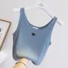 Kvinnors tr￶jor Designer Short Knit Tank Camis Top Sleeveless T-shirt Tyg Super Bekv￤ma material Kvinnor T Shirts Woman Vests Wgal