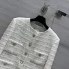 Women's Jackets Designer Milan Runway 2023 New Spring O Neck Long Sleeve coats Coats Brand Same Style Outerwear 23-1-2-3 TRRQ