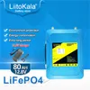 LiitoKala 12V/12,8V 80Ah Lifepo4-Batterie LED 5V USB für Solarleuchte RV Outdoor Camping Solarenergie Backup Power Golfwagen 14,6V 5A