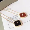 Женское ожерелье Clover Luxury1 Золотые бриллиантовые ожерелья высококачественные дизайнеры сети материалов Agate FashionJewelry Penden