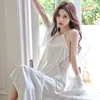 Damska odzież sutna seksowna pełna koronkowa koronkowa biała jedwabna piżama Zestaw Kobiet Backless Bride Wedding Sabit Nightgown Kimono Boshobe bielizna