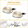 Stringhe USB LED String Lights 3/5 / 10m IP65 Fata impermeabile Filo di rame Ghirlanda per albero di Natale Decorazioni per feste di nozze all'aperto