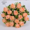 18 głowa sztuczne kwiaty róży bukiet ślubne centrum domowe biuro rocznica kwiaty dekoracja panny młodej kwiat