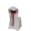 Chair Covers Sash Bands Chiars cover bow Chair back yarn Bowribbon Decoration Hotel Wedding Birthday RRC795