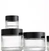 Recipientes de cosméticos de jarra de cera de vidro separados que saem para recipientes de cera