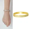 Bracciale rigido con fibbia doppia fila in cristallo fine braccialetto elegante alla moda non sbiadisce set di gioielli regalo per donne e ragazze