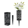 Vases Paniers de fleurs de jardin Vase creux avec trou de drainage Pierres tombales longues pointes pour tombes Décorations de cimetière Décoration