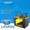Liitokala 12v 50ah 60ah 80ah 100ah 120ah bateria głęboki cykl LifePo4 ładowanie akumulatorów 12,8 V cykle żywotności 4000 z wbudowaną ochroną BMS i ładowarką 14,6 V