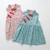 Meisje jurken babyjurk kinderen kleding mouwloze bloemenprint cheongsam ruches Chinese stijl zomer 6m-5t