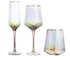 Copos de vinho 2pcs Gold Hammered Champagne Goblet-Champagne Glass Conjunto de 2