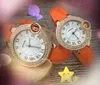 Couple femmes hommes horloge montres 38mm 33mm diamants romains anneau trois broches affaires décontracté ceinture en cuir véritable japon mouvement à quartz édition limitée montre-bracelet