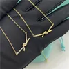 Dames ketting roestvrijstalen ontwerper kettingen zilveren ketting paar gouden hangers mode groothandel sieraden voor nekaccessoires verjaardagscadeau