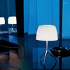 Bordslampor italiensk designer foscarini lumiere lampa modern enkel skrivbord för sovrum sovrum studie vardagsrum led glas ljus