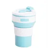 Muggar Portable Silicone Collapsible Coffee Cups Sportcykel BPA Gratis resor 350 ml vattenkopp för te