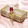 Cadeaux De Saint Valentin De Mariage Romantique Multicolor Crystal Rose Favors Boîte Colorée Party Favors Creative Ornements Cadeau RRA909