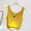 Women's Sweaters popular Short Knit Tank Camis Top Sleeveless T-Shirt Fabric Super Comfortable Material Womens T Shirts Woman Vests Summer Tanks 02LR