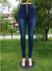 Kadın Kotları 2023 Sonbahar Yüksek Bel Kadınlar İçin Yüksek Bel İnce Streç Denim Jean Bodycon Kemer Bandaj Sıska Sıska