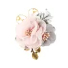 Brooches I-Remiel Korean Ribbon Fabric Brooch Corsage Flower For Women Cardigan Shawl Pin Dress Pins And Clothing Accessories