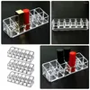 Förvaringslådor Lipstick Organiser Lip Gloss Holder Case Makeup Box Display Akryl Rack