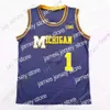 Camisetas de baloncesto Michigan Wolverines Camiseta de baloncesto NCAA College Isaiah Livers Zavier Simpson Rice Webber LeVert Crawford Howard Rose Jon Teske