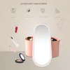 Opbergdozen Make -up Organizer 1500 mAh Case Mirror Cosmetisch roteerbaar Oplaadbare goede grip Space Saving Vullichtglas