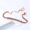 Charm Bracelets Cubic Zirconia Micro Pave & Bangles For Women Rose Gold Color Crystal Jewelry Men And Bijouterie DWH172